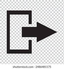 Logout icon.Vector logout Icon template black color editable. log out Icon symbol Flat vector illustration for graphic and web design.