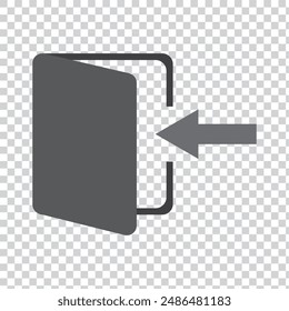 Logout icon.Vector logout Icon template black color editable. log out Icon symbol Flat vector illustration for graphic and web design.