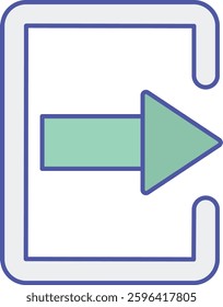 Logout   illustration with isolated background 