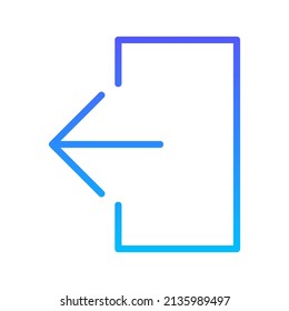 Logout Line Gradient icon design