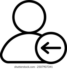 Logout line icon illustration vector