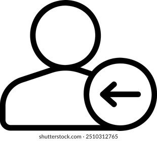 Vetor de ilustração de ícone de linha de logoff