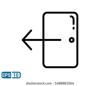 Logout line style icon. Exit Vector. Trendy style for graphic design, Web site, UI. EPS10.