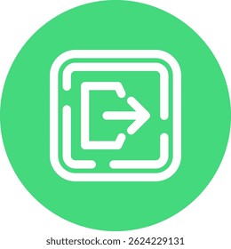 Logout Line Diseño de íconos de Vector
