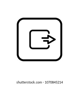 Logout line vector icon. Exit pictogram. Web site outline illustration.