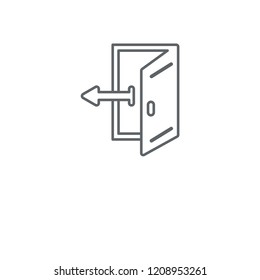 Logout linear icon. Logout concept stroke symbol design. Thin graphic elements vector illustration, outline pattern on a white background, eps 10.