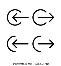 Logout and login line icons. Vector