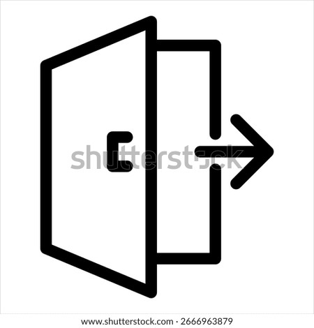 Logout Outline Icon Illustration Icon