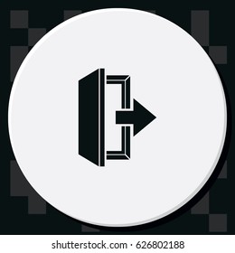 Logout and output, outlet, out symbol. The exit icon.