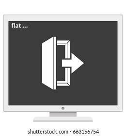 Logout and output, outlet, out symbol. The exit icon.