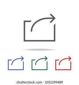 Logout and output sign icon. Elements in multi colored icons for mobile concept and web apps. Icons for website design and development, app development on white background
