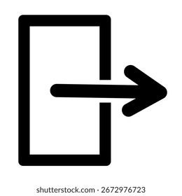 Logout o Vector de iconos externos para cualquier propósito sobre fondo blanco. Vector