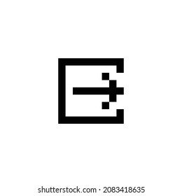 logout pixel perfect icon design. Flat style design isolated on white background. Vector illustration