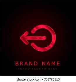 Logout red chromium metallic logo