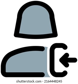 logout screen from the working portfolio of a user