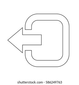 Logout sign icon