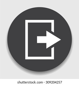 Logout sign icon. Sign out button. 