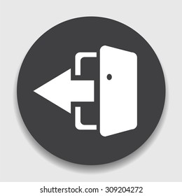 Logout sign icon. Sign out button. 