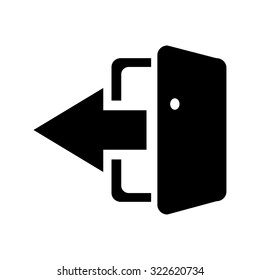 Logout sign icon. Sign out button. 