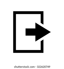 Logout sign icon. Sign out button. 