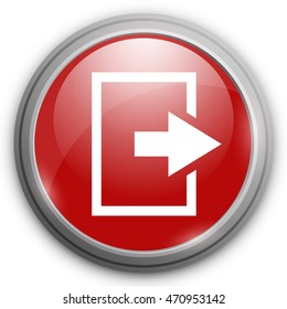 Logout sign icon. Sign out button. 