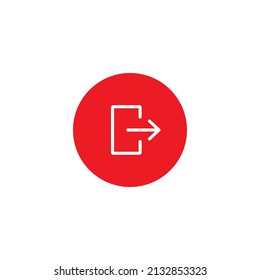Cierre de sesión, botón Icono de cierre de sesión en círculo