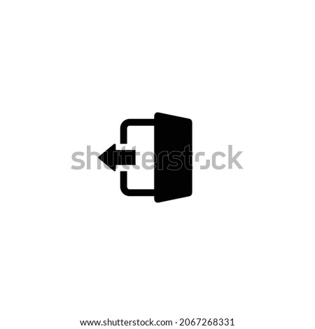 Logout simple flat icon vector illustration