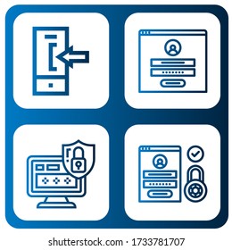 logout simple icons set. Contains such icons as Login, can be used for web, mobile and logo