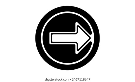 logout symbol, black isolated silhouette