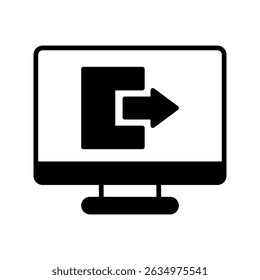 Logout User glyph, mini illustration icon. use for modern concept, print, UI, UX kit, web and app development. Vector related to account management, ecommerce, banking and finance.