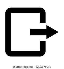 Logout Vector Glyph Icon For Personal And Commercial Use.
