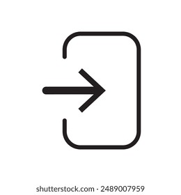Logout Vector Glyph Icon For Personal And Commercial Use.