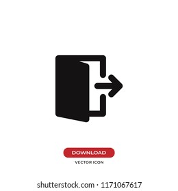 Logout vector icon
