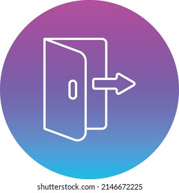 Logout vector icon. Can be used for printing, mobile and web applications.