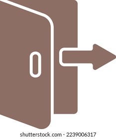 Logout vector icon. Can be used for printing, mobile and web applications.