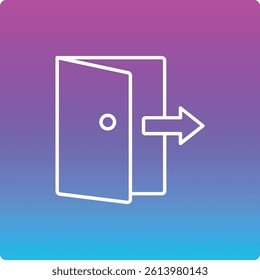 Logout vector icon. Can be used for printing, mobile and web applications.