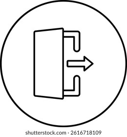 Logout vector icon. Can be used for printing, mobile and web applications.