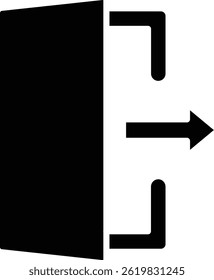 Logout vector icon. Can be used for printing, mobile and web applications.