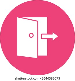Logout vector icon. Can be used for printing, mobile and web applications.