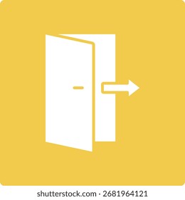 Logout vector icon. Can be used for printing, mobile and web applications.