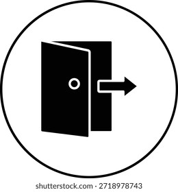 Icono de Vector de cierre de sesión. Se puede utilizar para aplicaciones de impresión, móviles y de Web.
