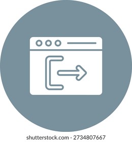 Logout vector icon. Can be used for printing, mobile and web applications.