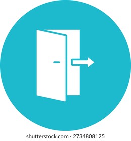 Logout vector icon. Can be used for printing, mobile and web applications.