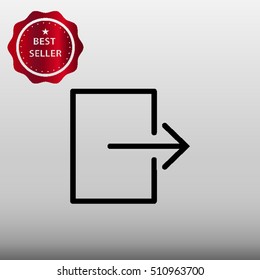 Logout Vector Icon Illustration
