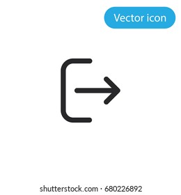Logout vector icon, illustration symbol