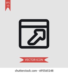 Logout vector icon, illustration symbol