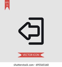 Logout vector icon, illustration symbol
