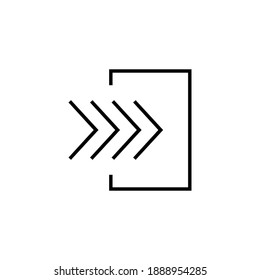 Logout vector icon. Logout illustration for web, mobile apps, design. Logout vector symbol.