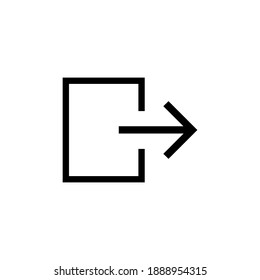 Logout vector icon. Logout illustration for web, mobile apps, design. Logout vector symbol.