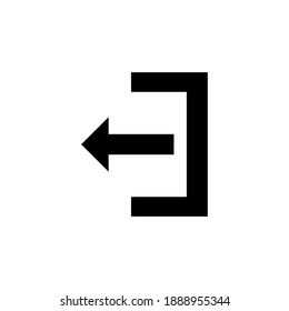 Logout-Vektorsymbol. Logout-Illustration für Web, mobile Apps, Design. Logout-Vektorsymbol.